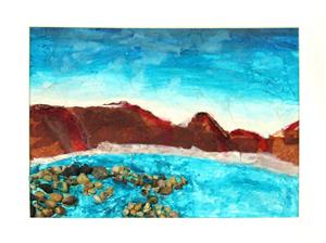 Painting of beach landscape